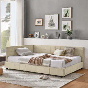 Simply Home Styles Full Size Upholstered Tufted Bed Frame